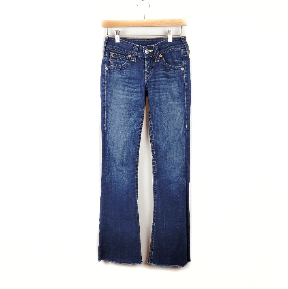 True Religion Becky Straight Raw Hem Jean Size 25